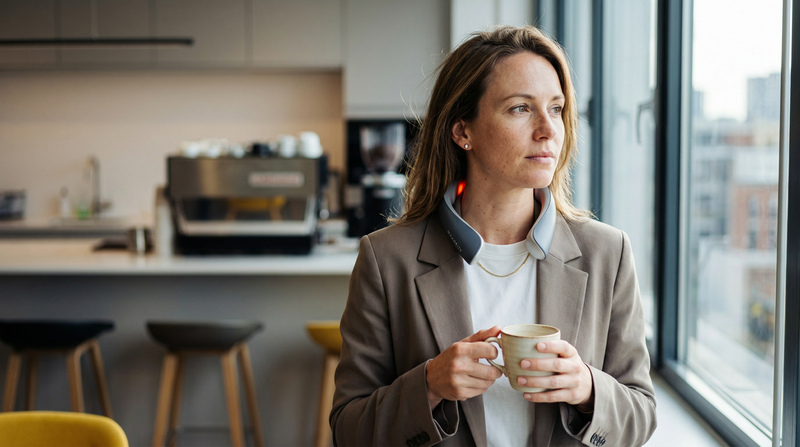 pdp carousel koffie pauze vrouw