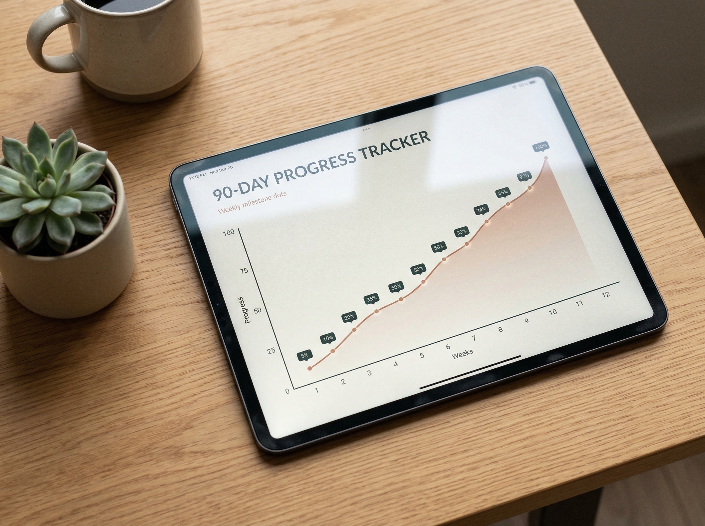 90-Tage Fortschrittsanzeige